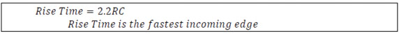 Equation for determining the resistor and capacitor values Equation for determining the resistor and capacitor values